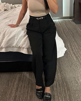 Pantalones de traje rectos largos